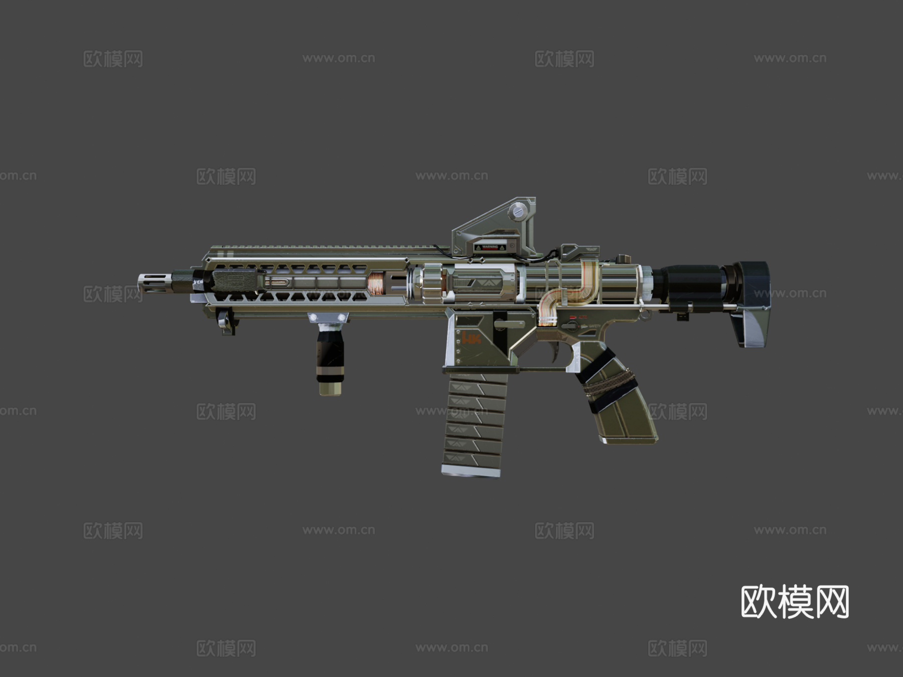 A.V.A的HK416C高级版3d模型下载（渲染图6）