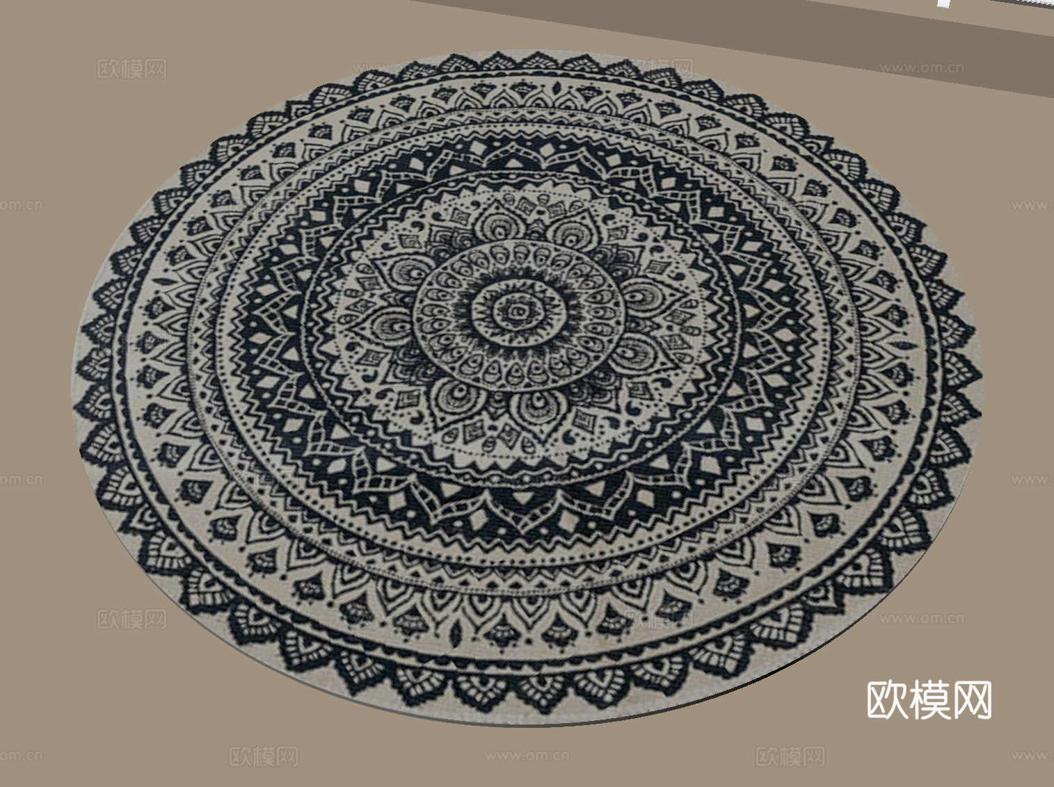 法式复古地毯su模型
