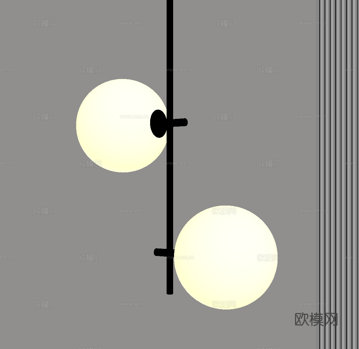 现代吊灯 球形吊灯su模型