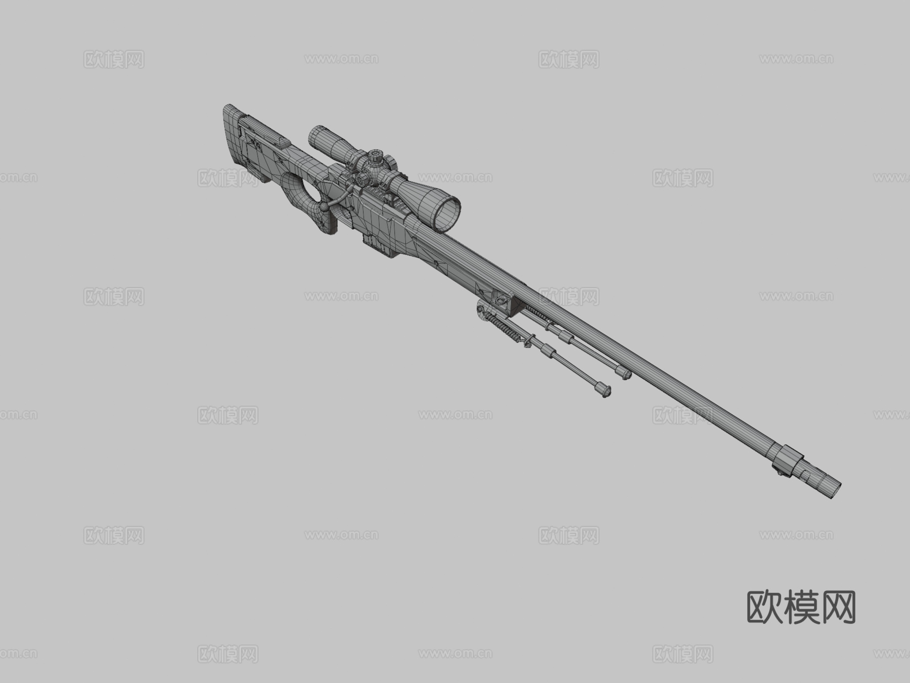 AWP鬼彻3d模型下载（渲染图3）
