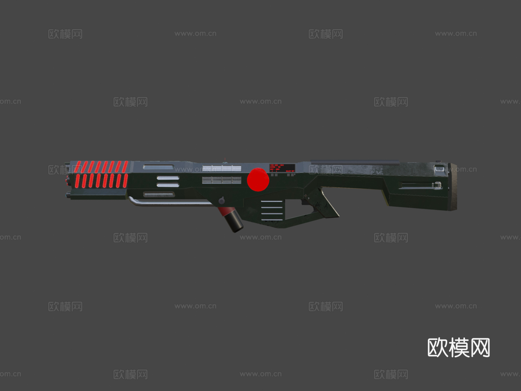 EM90A2激光射线枪3d模型下载（渲染图8）