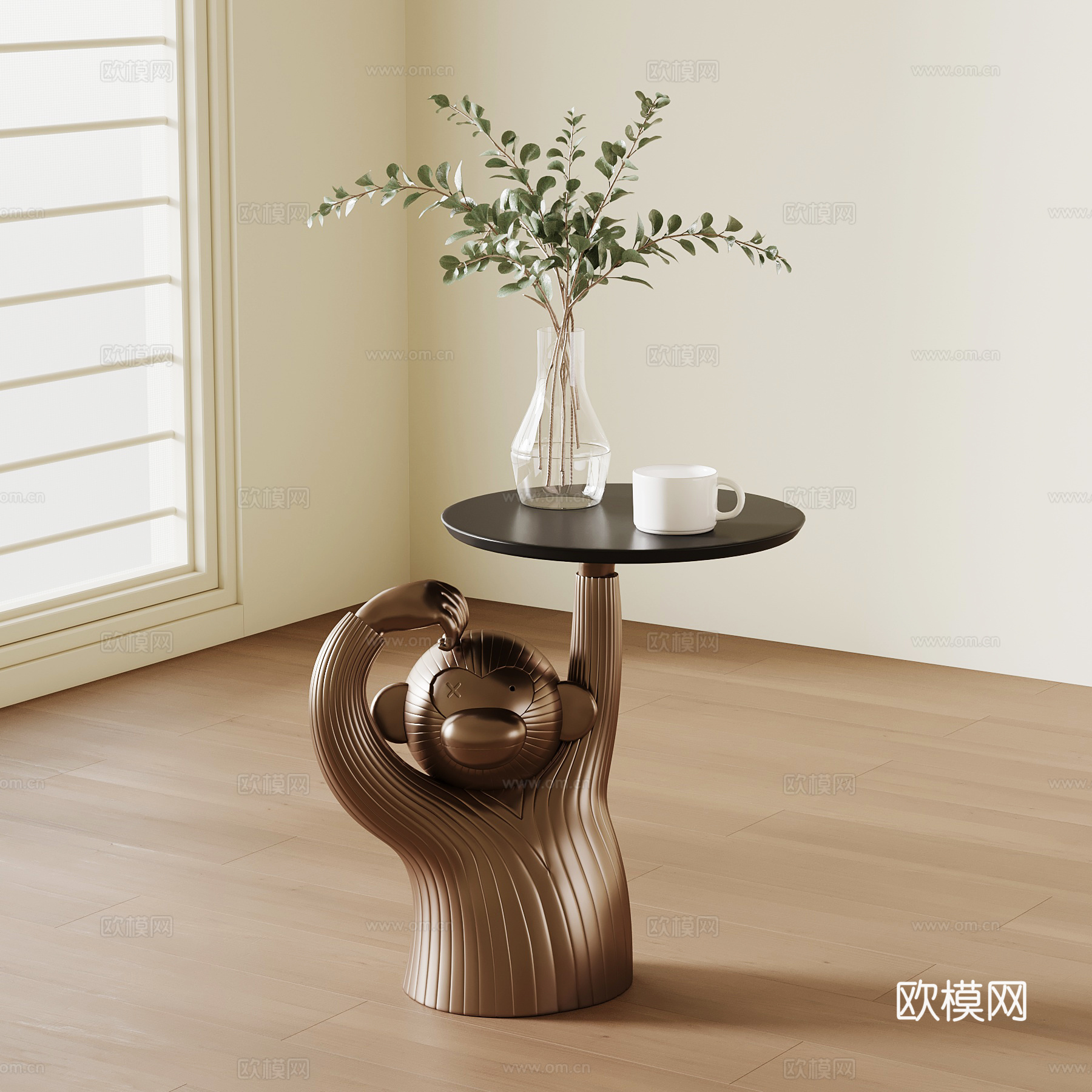 现代边几 异形边几su模型