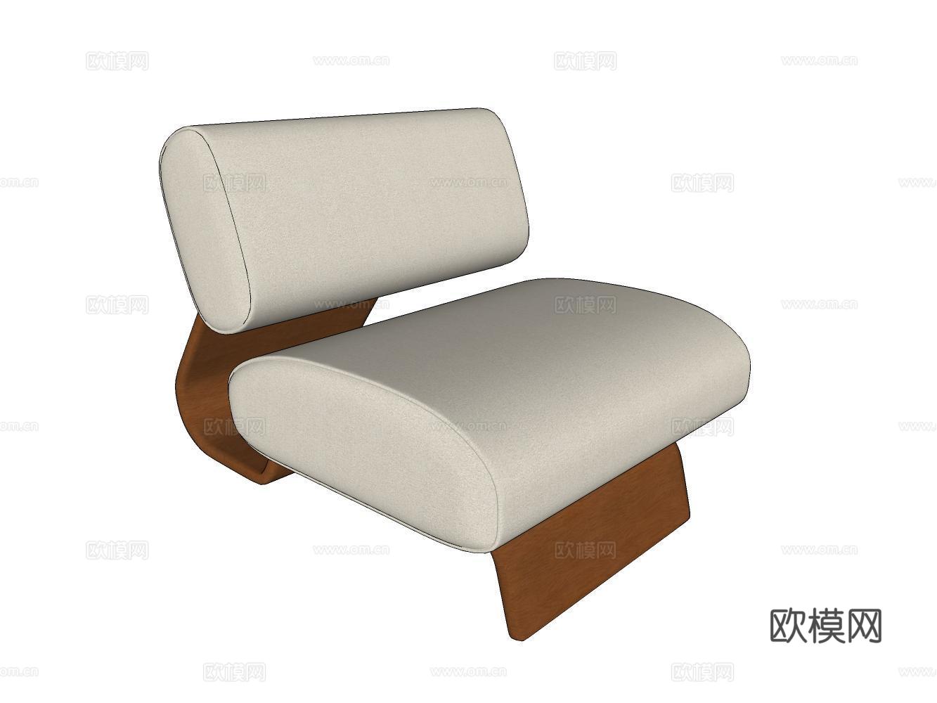 沙发休闲椅茶几su模型