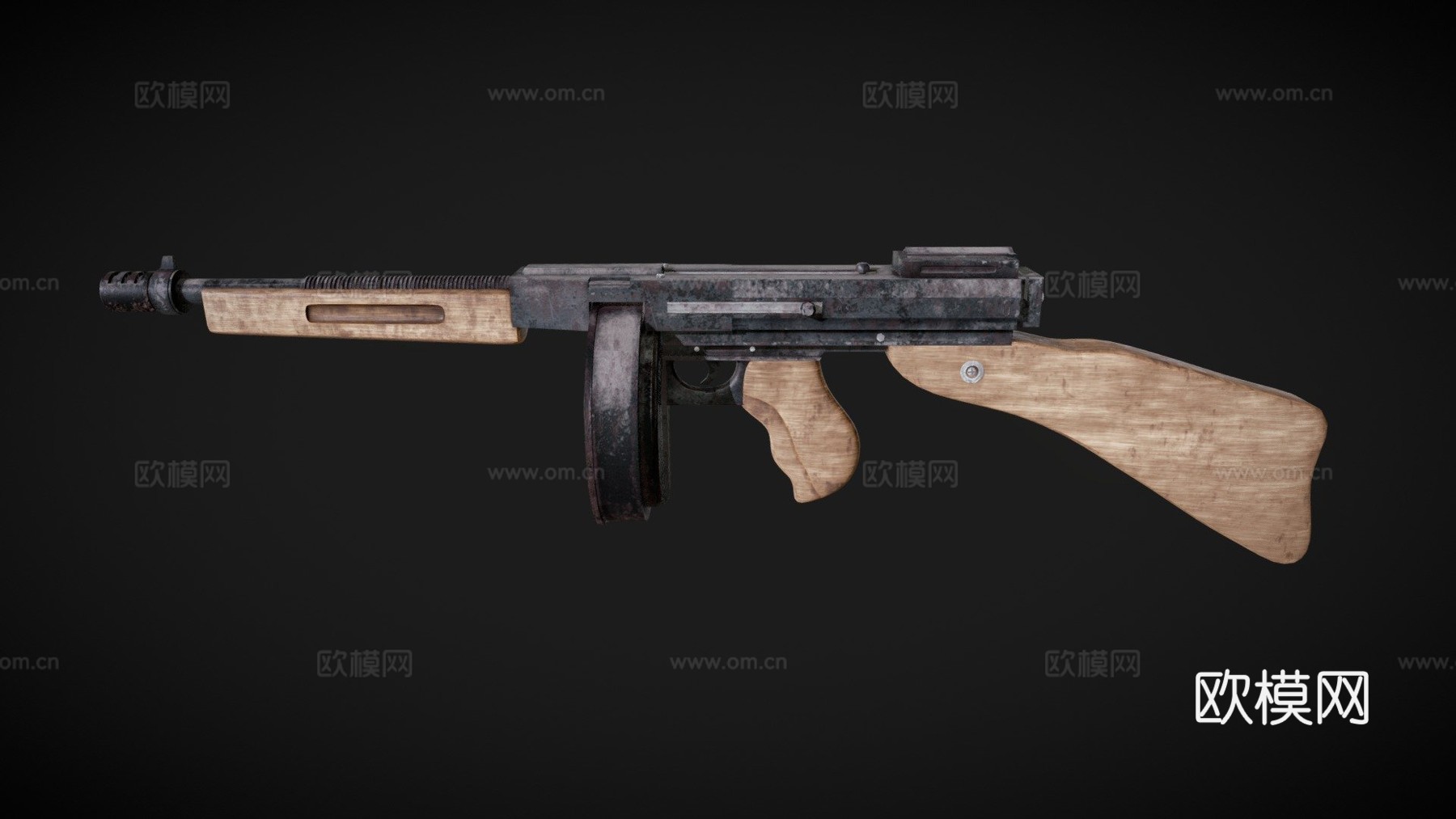 汤普森M1A13d模型下载（渲染图1）