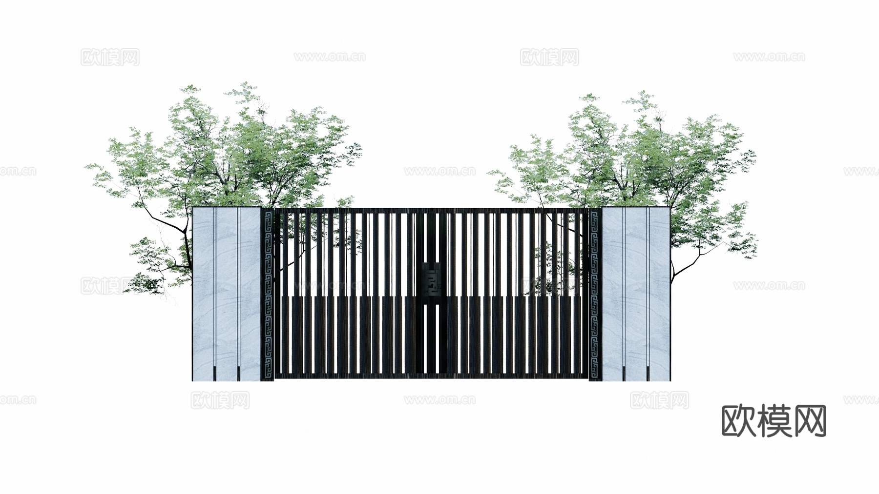 草坪灯 庭院门 水池 屋顶花园 门 室内景观 庭院 造景 景su模型