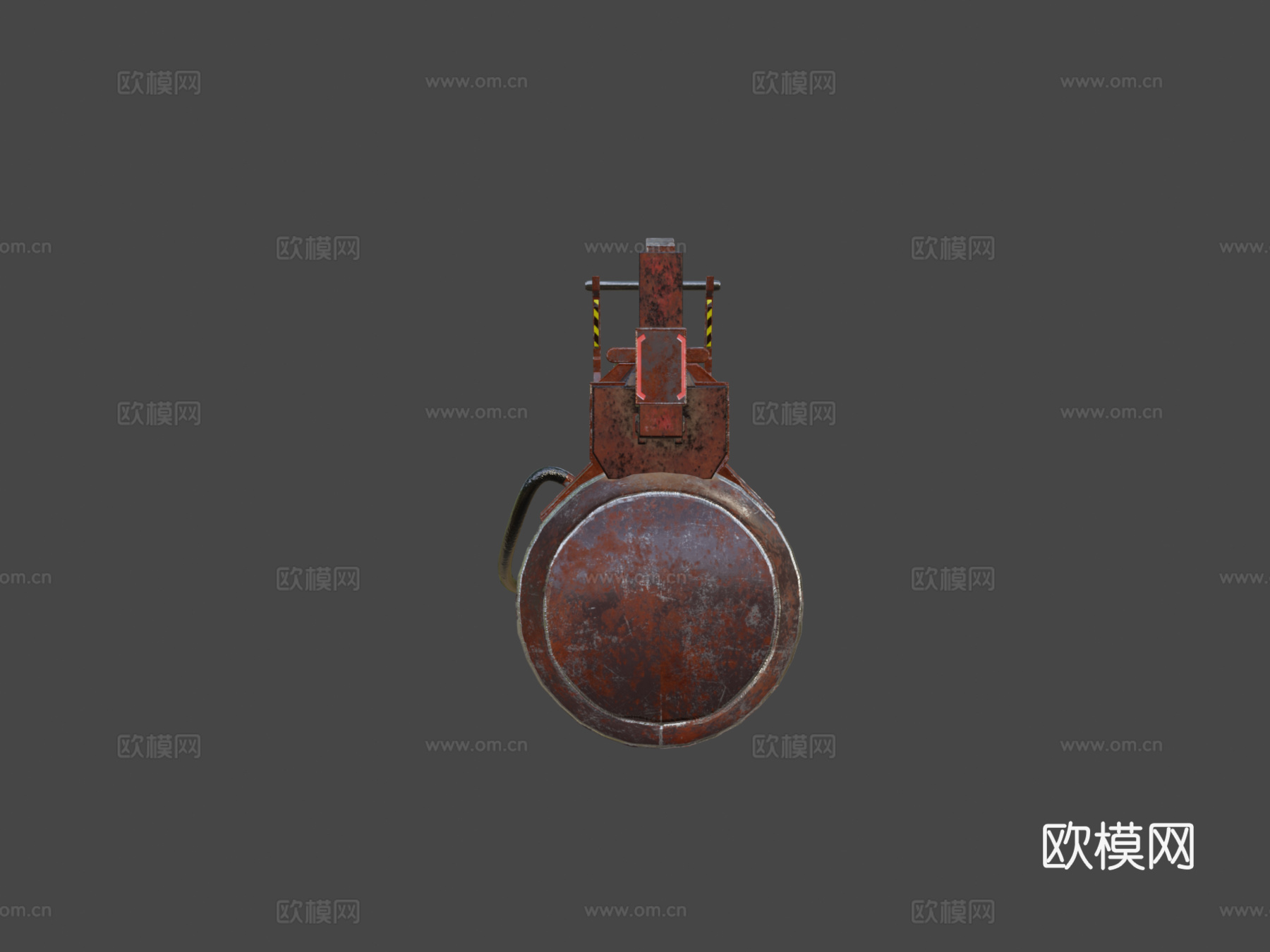 生锈的迷你炮3d模型下载（渲染图5）