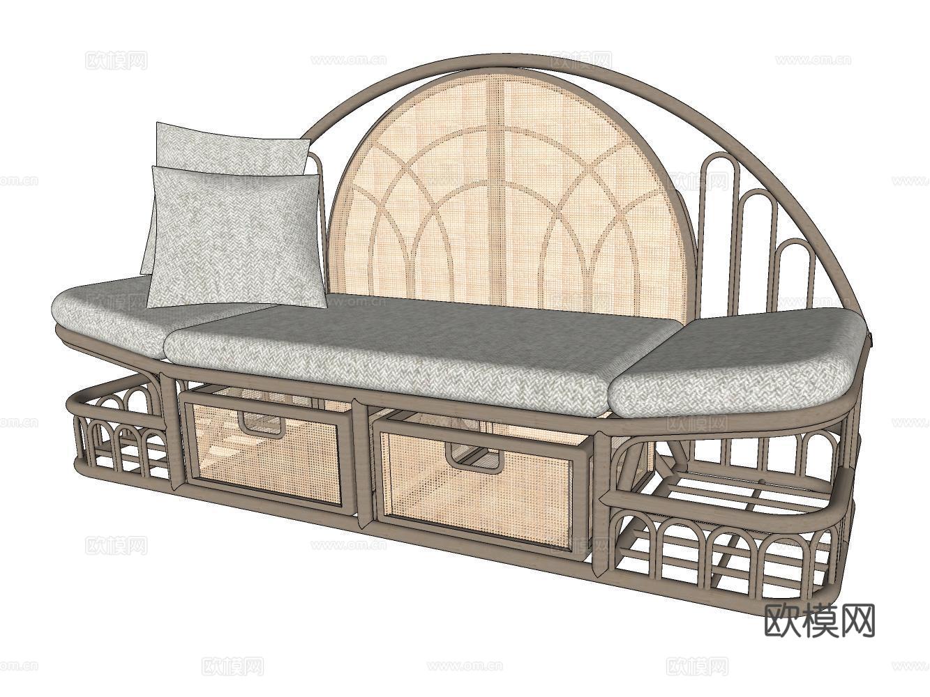 沙发su模型下载（渲染图2）