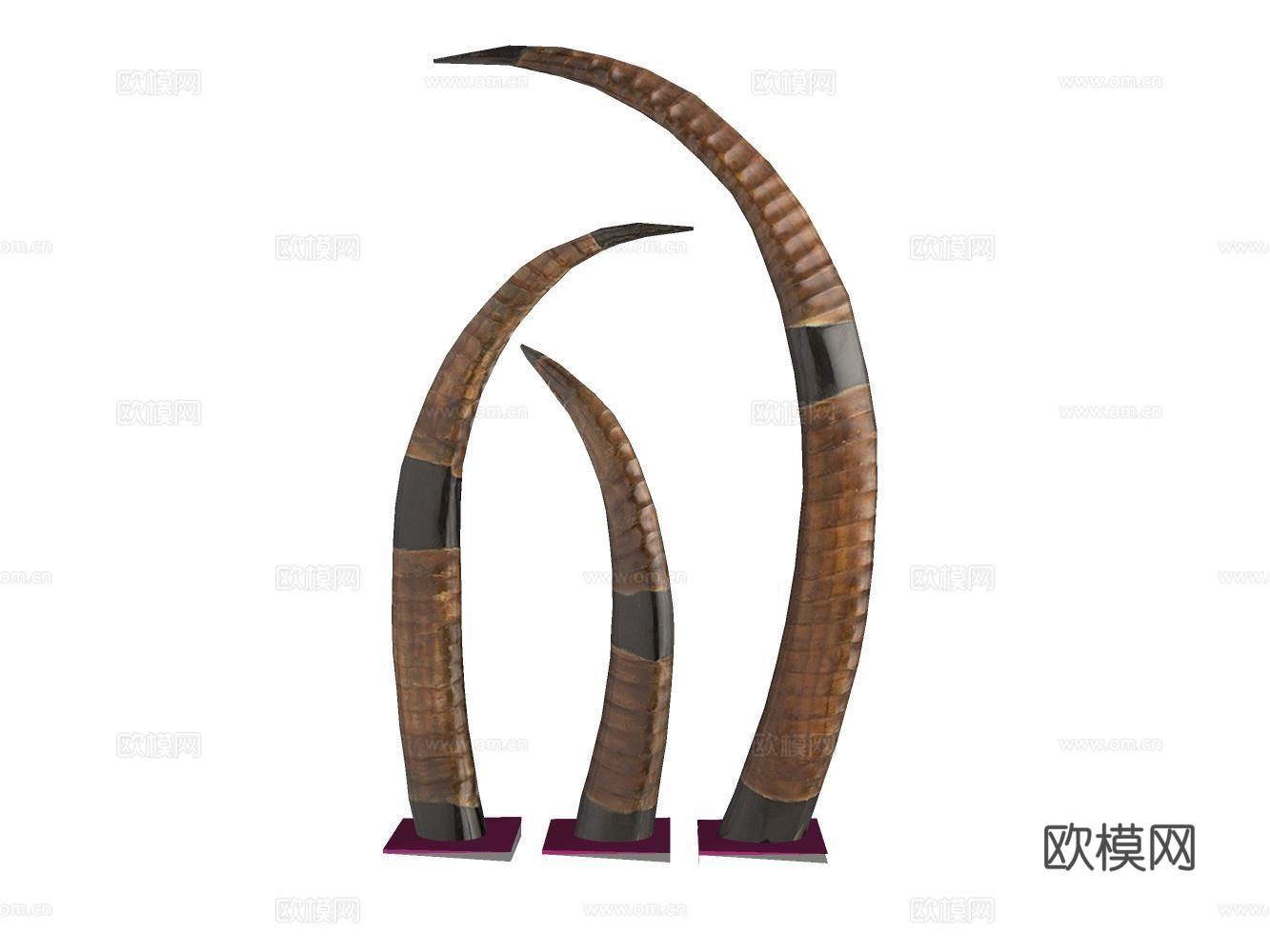 雕塑摆件su模型