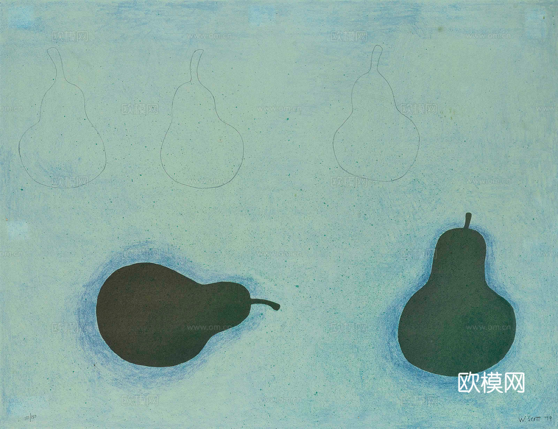 威廉斯科特抽象油画，现代抽象画，装饰画，艺术画