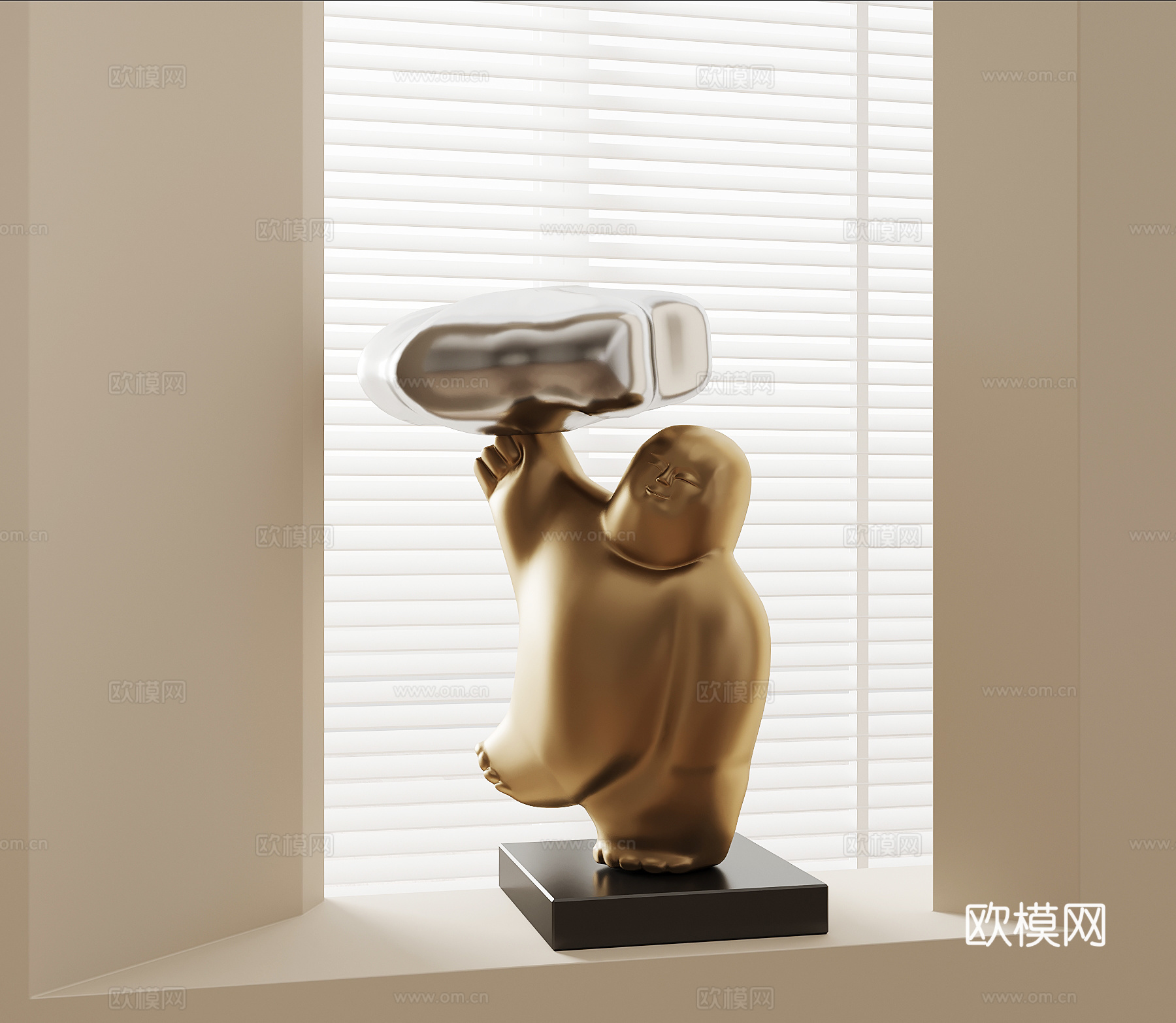 现代摆件 艺术装置 桌面摆件su模型su模型