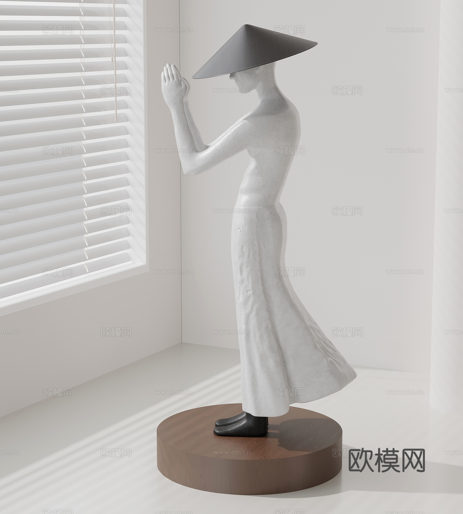 现代雕塑 人形雕塑 摆件su模型