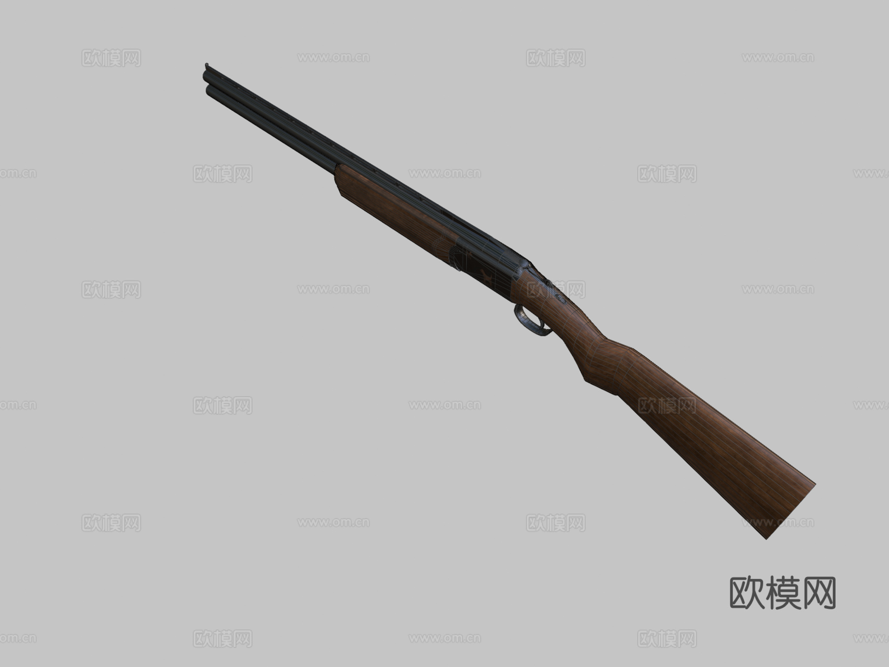 叠排式猎枪3d模型3d模型下载（渲染图2）