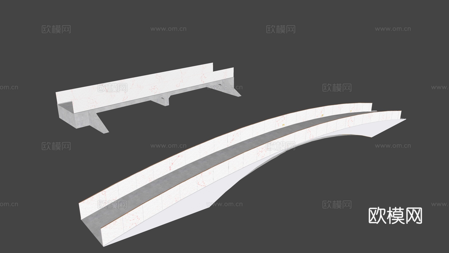 现代星宿景观桥su模型