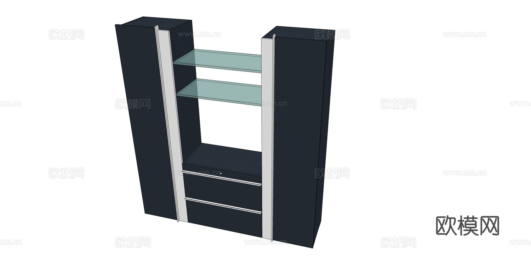 文件柜 办公家具su模型下载