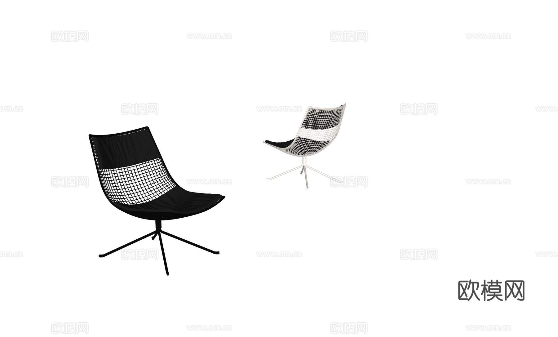 休闲金属沙发椅子su模型