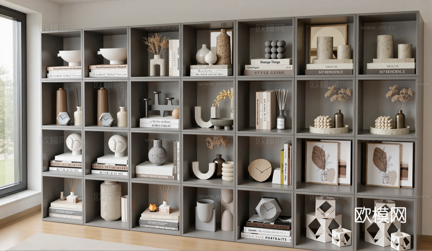 现代装饰柜su模型