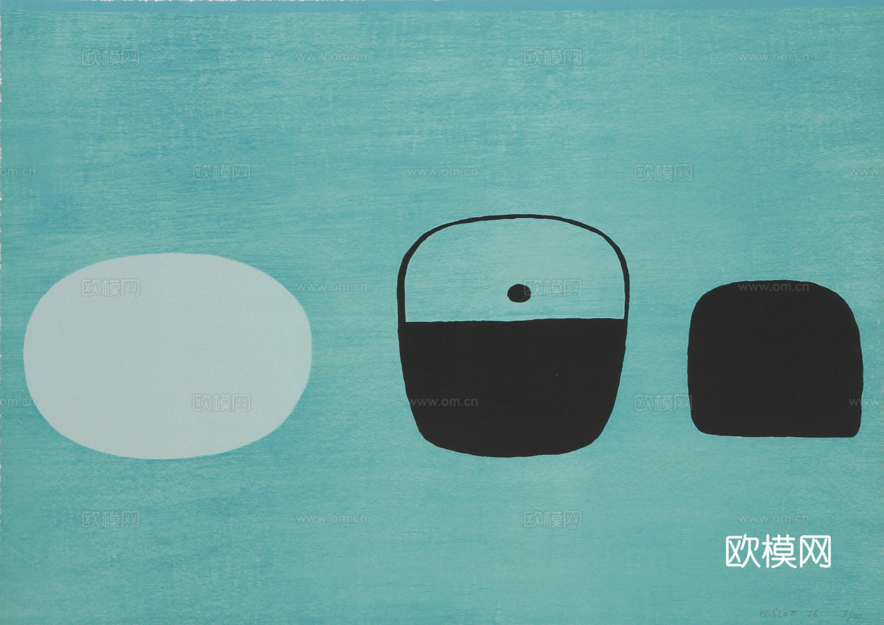 威廉斯科特抽象油画，现代抽象画，装饰画，艺术画