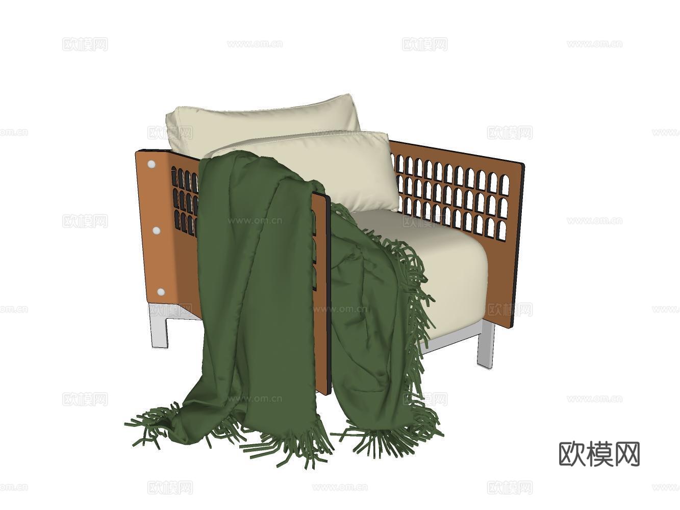 沙发茶几su模型