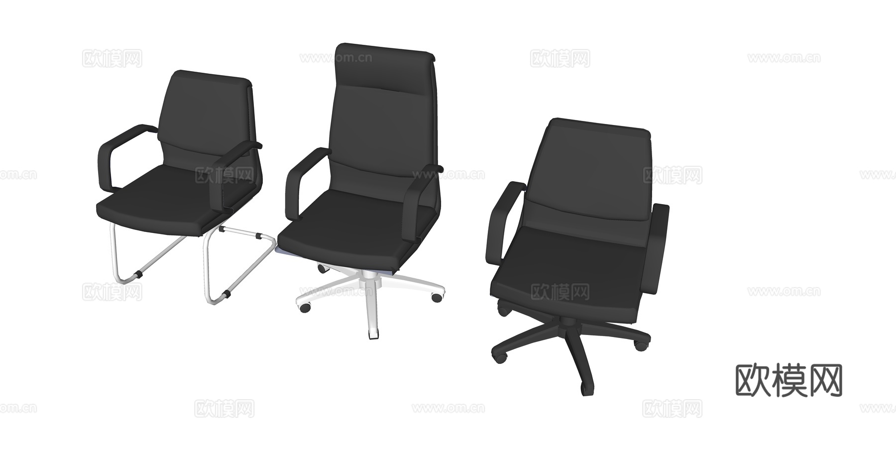 办公椅 办公家具su模型下载