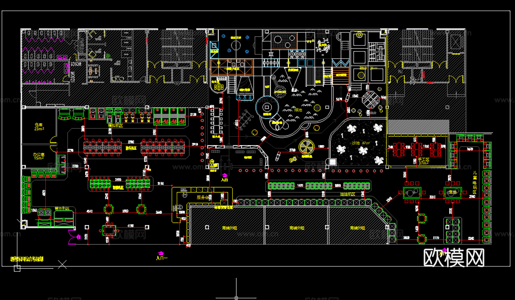 20套培训机构CAD平面图纸2026最新整理cad施工图