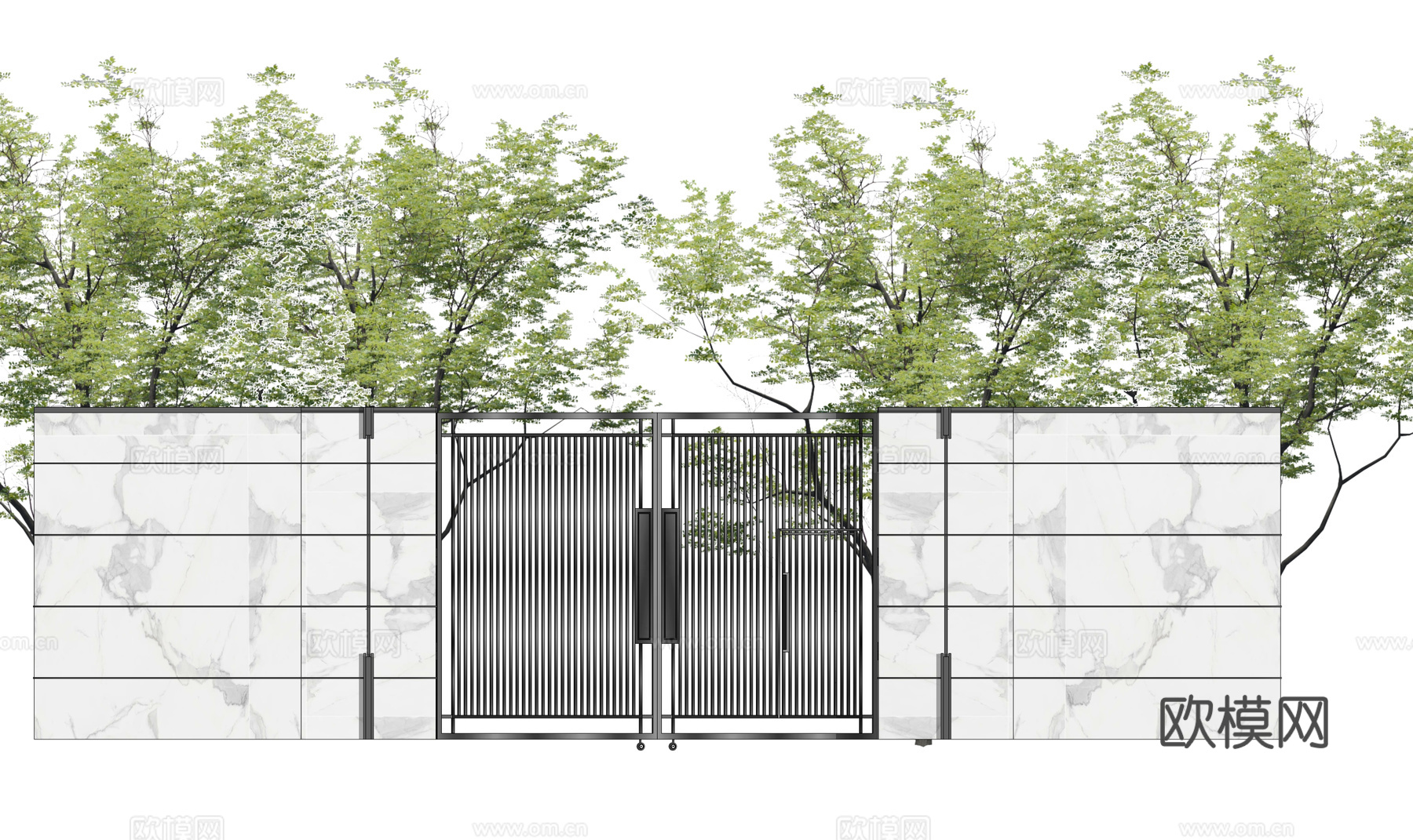 草坪灯 庭院门 水池 屋顶花园 门 室内景观 庭院 造景 景su模型