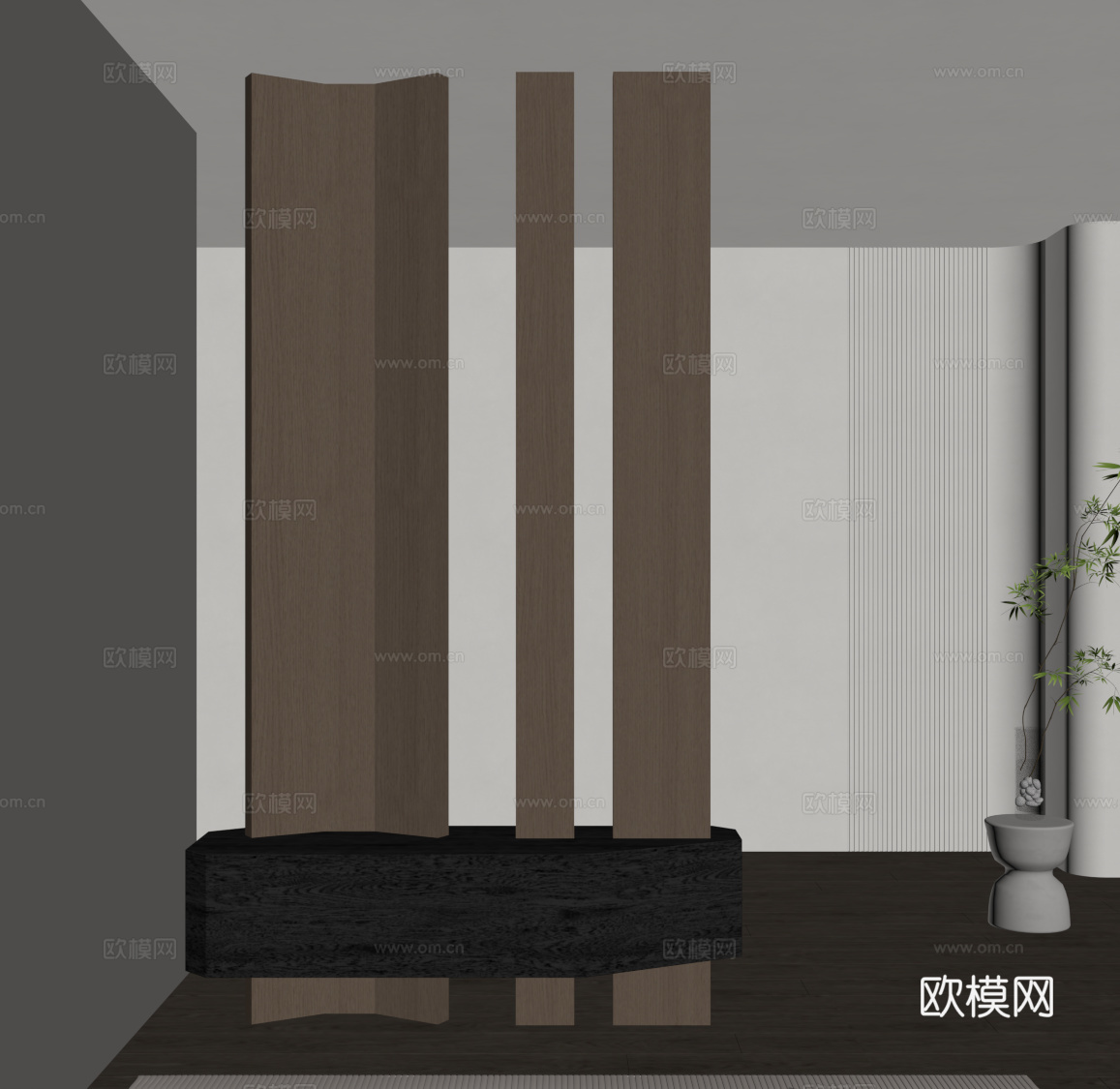 现代意式玄关su模型