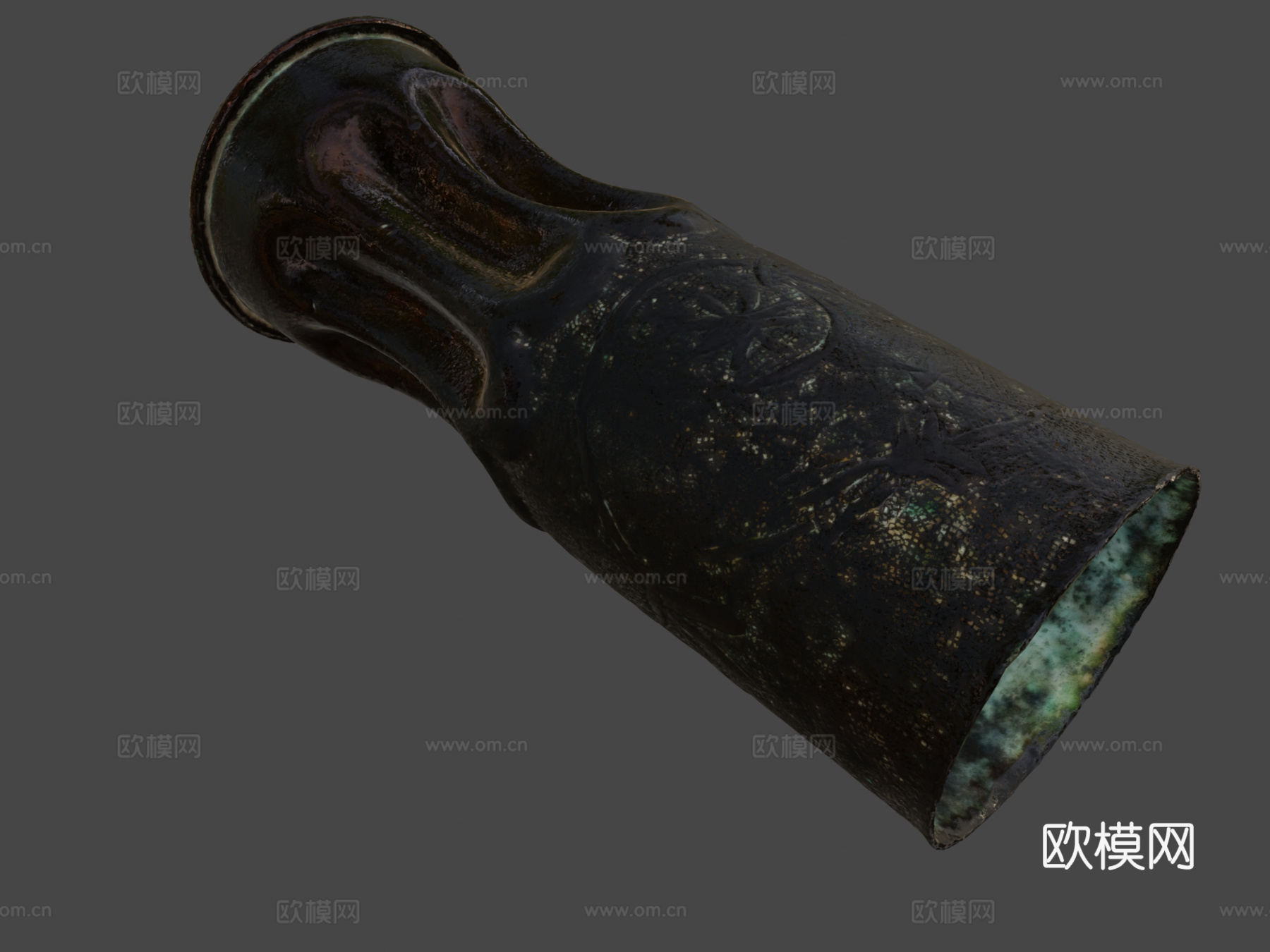 战壕艺术装饰炮弹1915年3d模型下载（渲染图7）