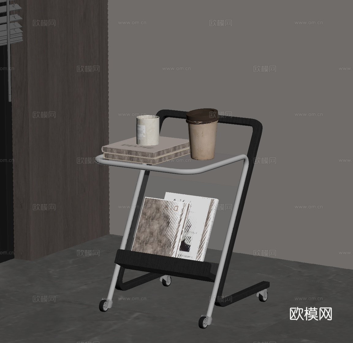 现代意式边几 角几su模型