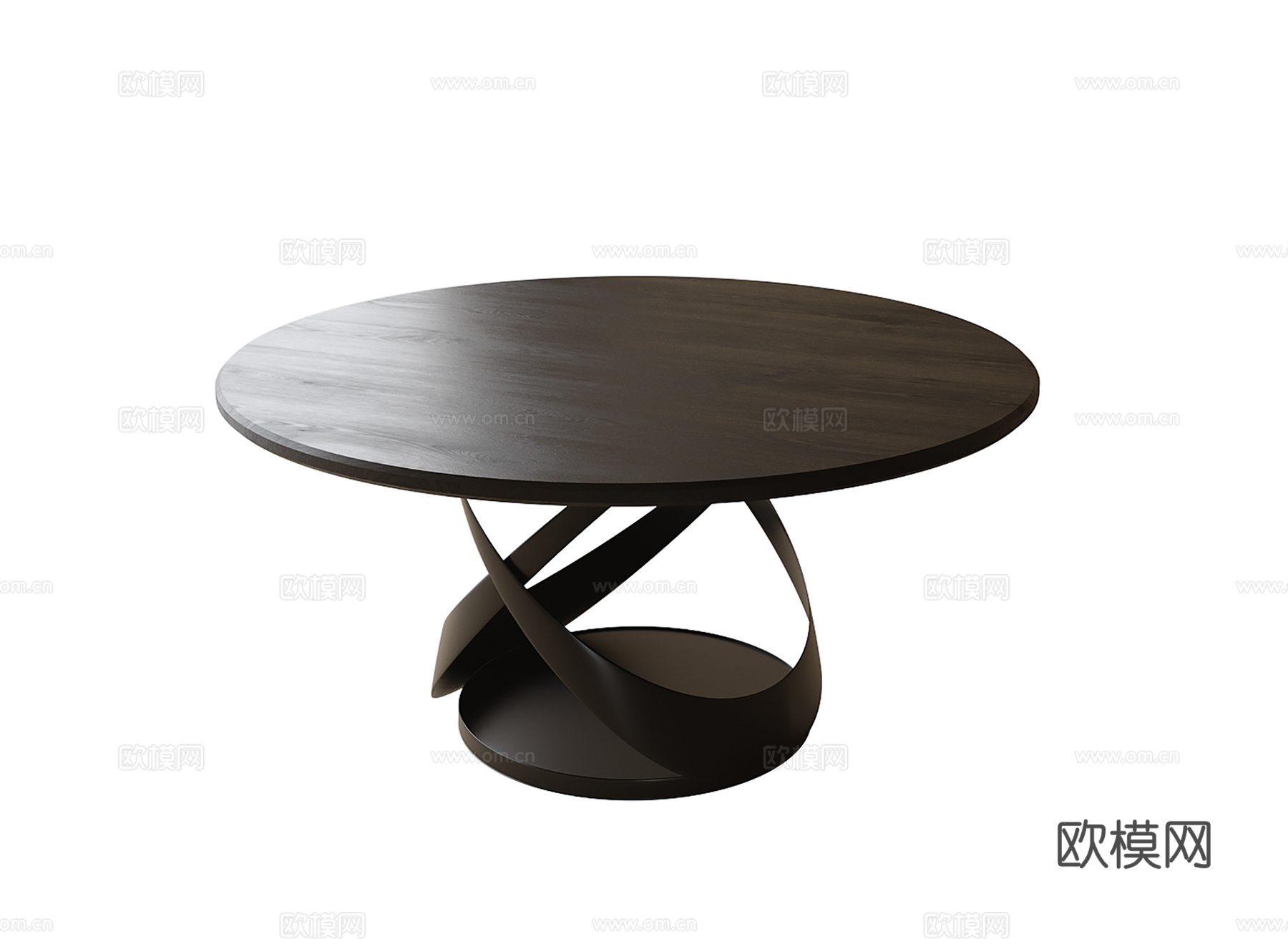 现代圆形餐桌su模型