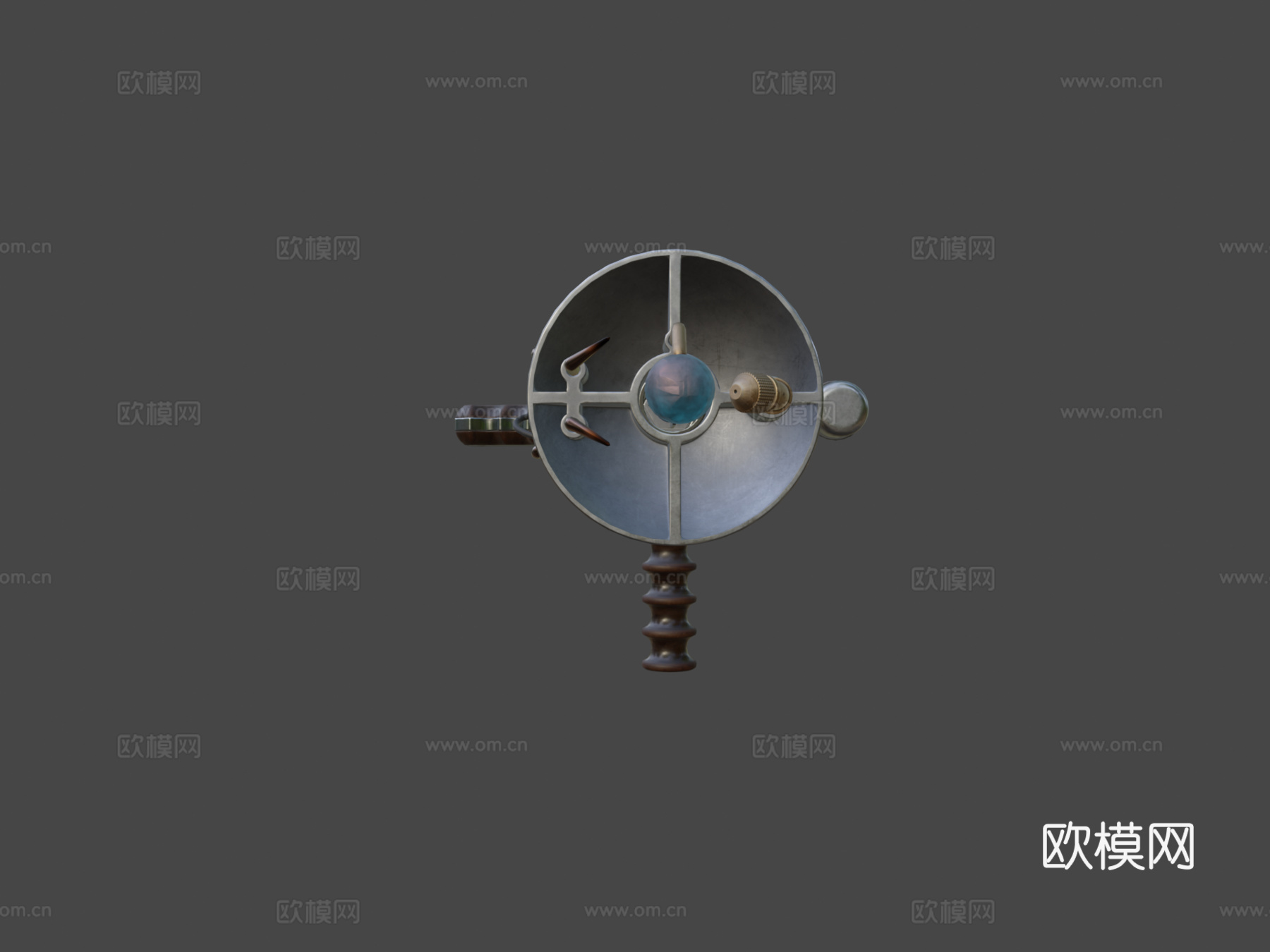 蒸汽朋克射线枪3d模型下载（渲染图5）