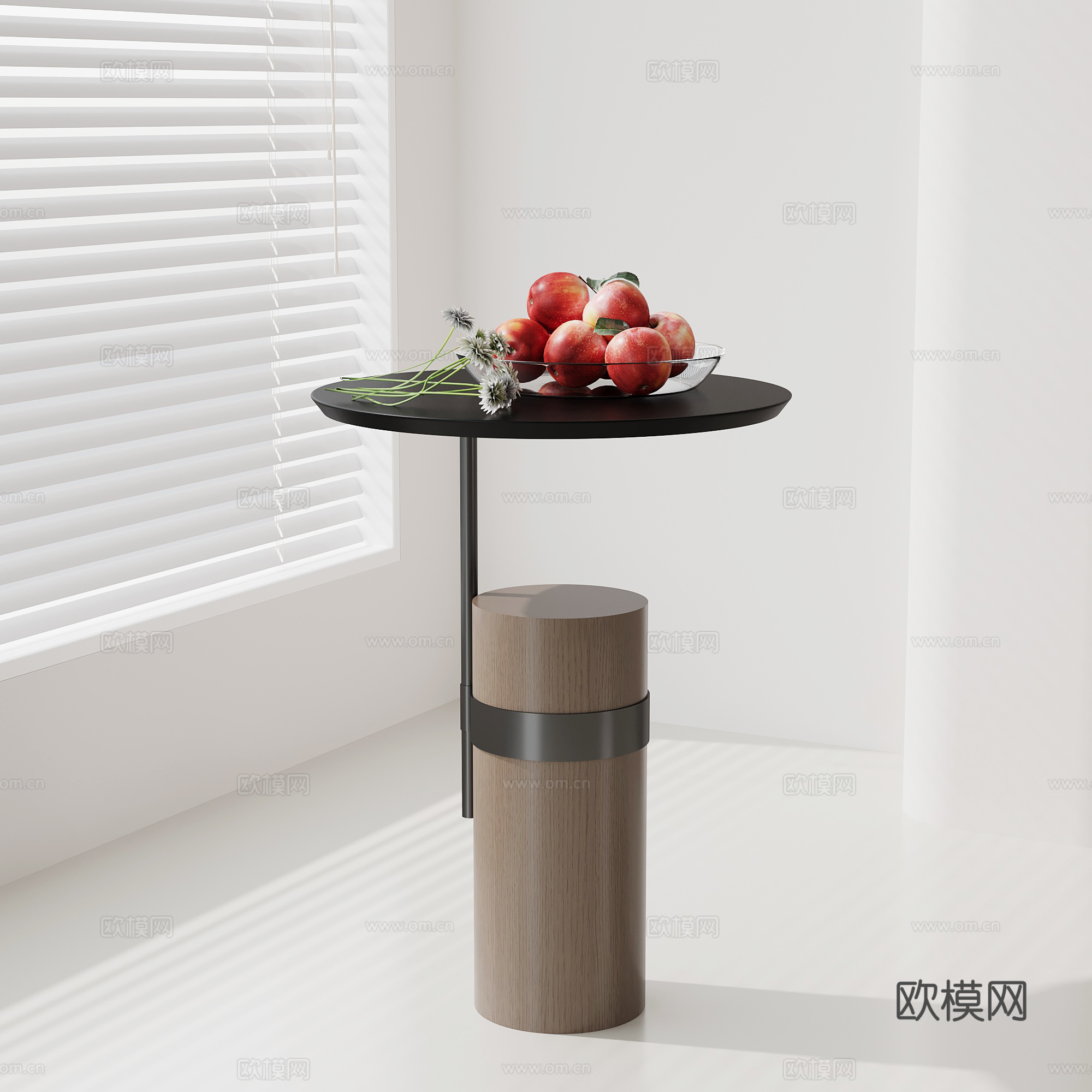 现代意式边几su模型下载（渲染图1）
