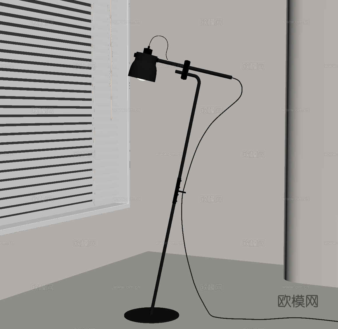 现代落地灯su模型