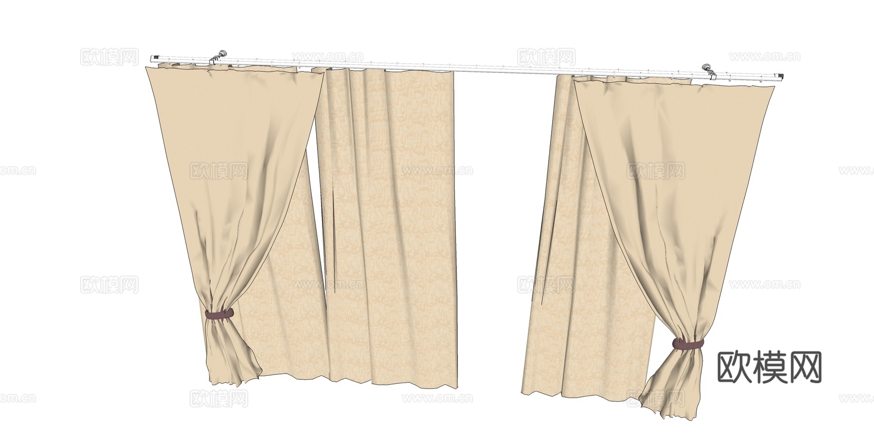 窗帘 办公室窗帘su模型