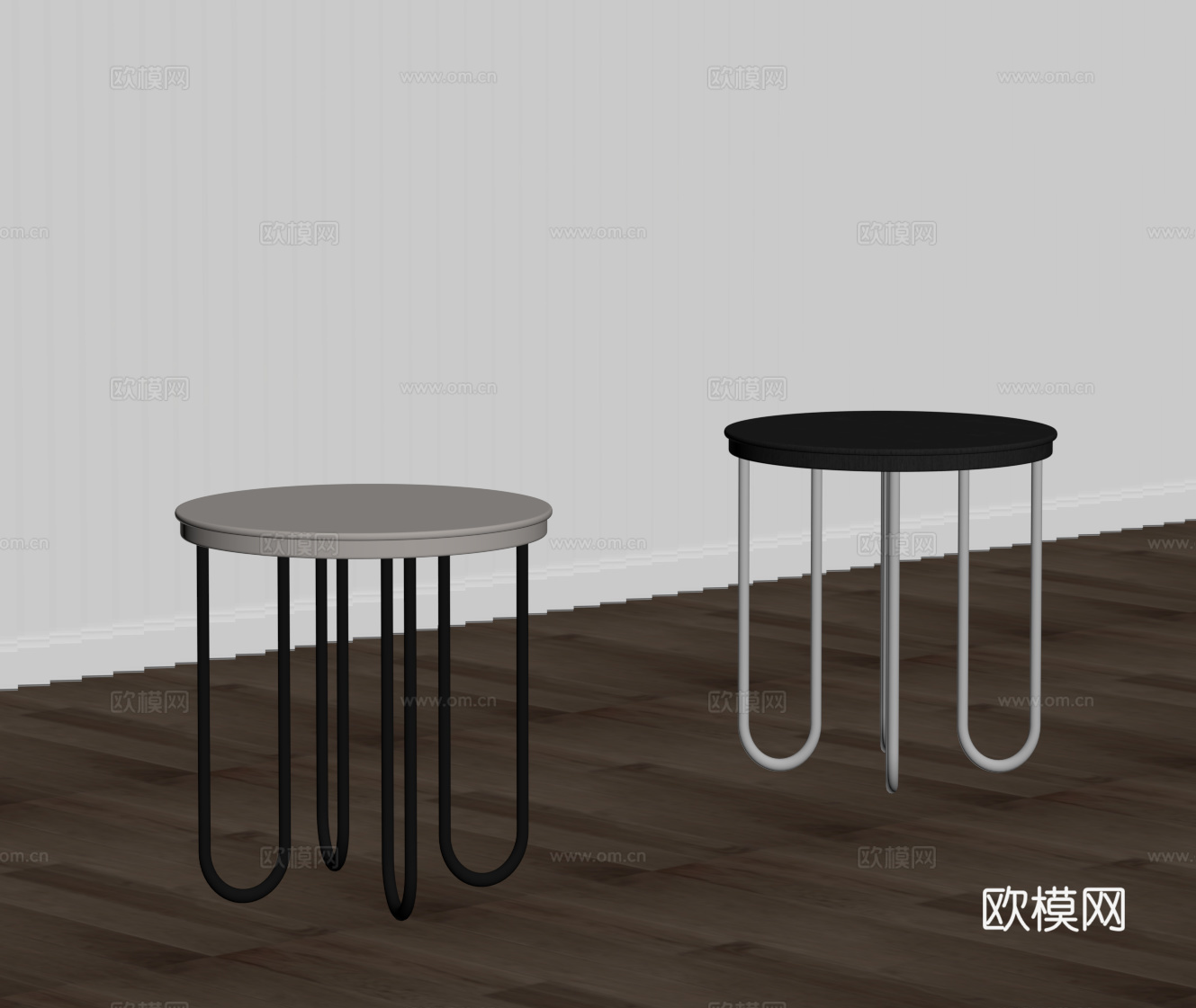 现代意式凳子 梳妆凳su模型