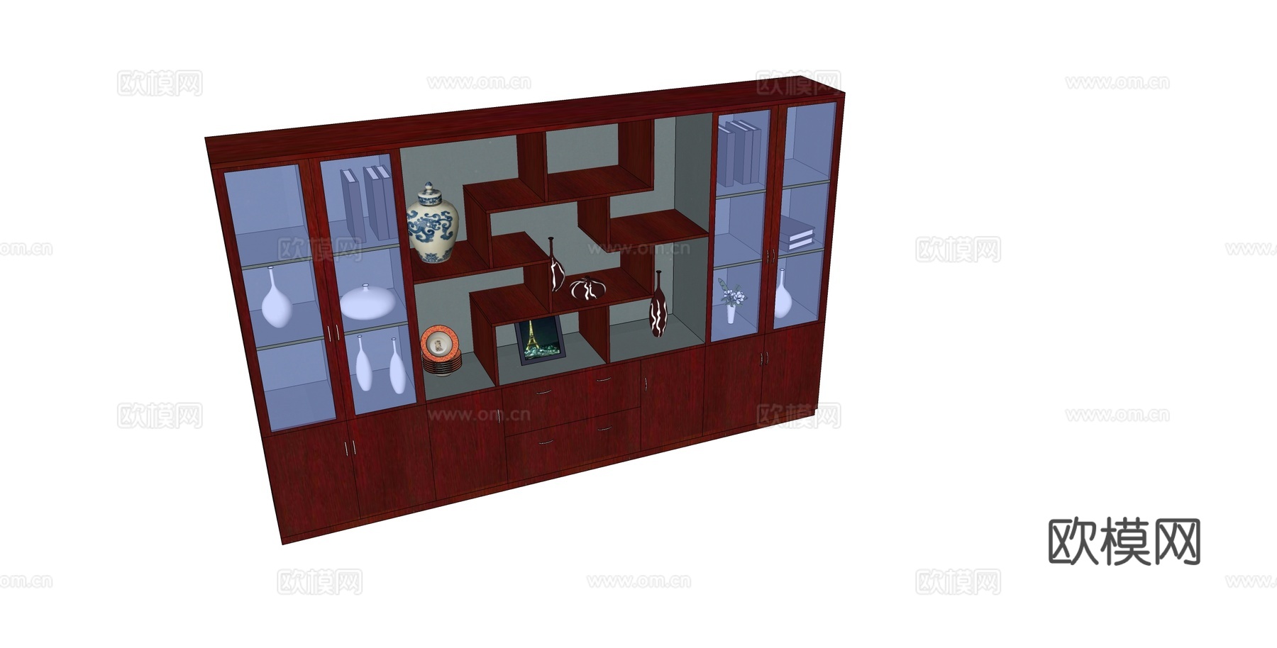 文件柜 办公家具su模型下载