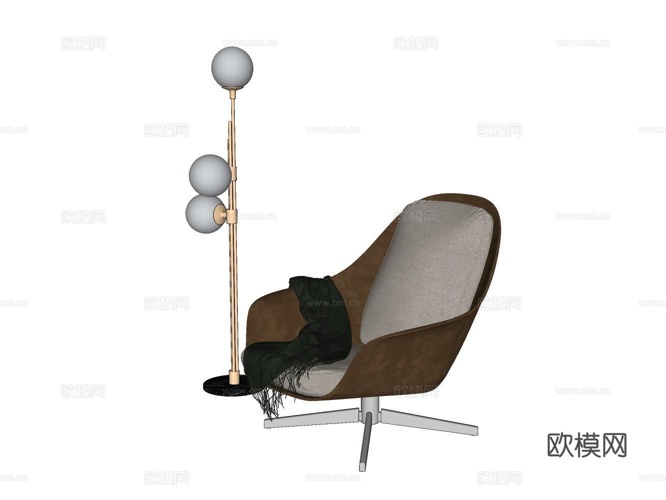 沙发茶几su模型