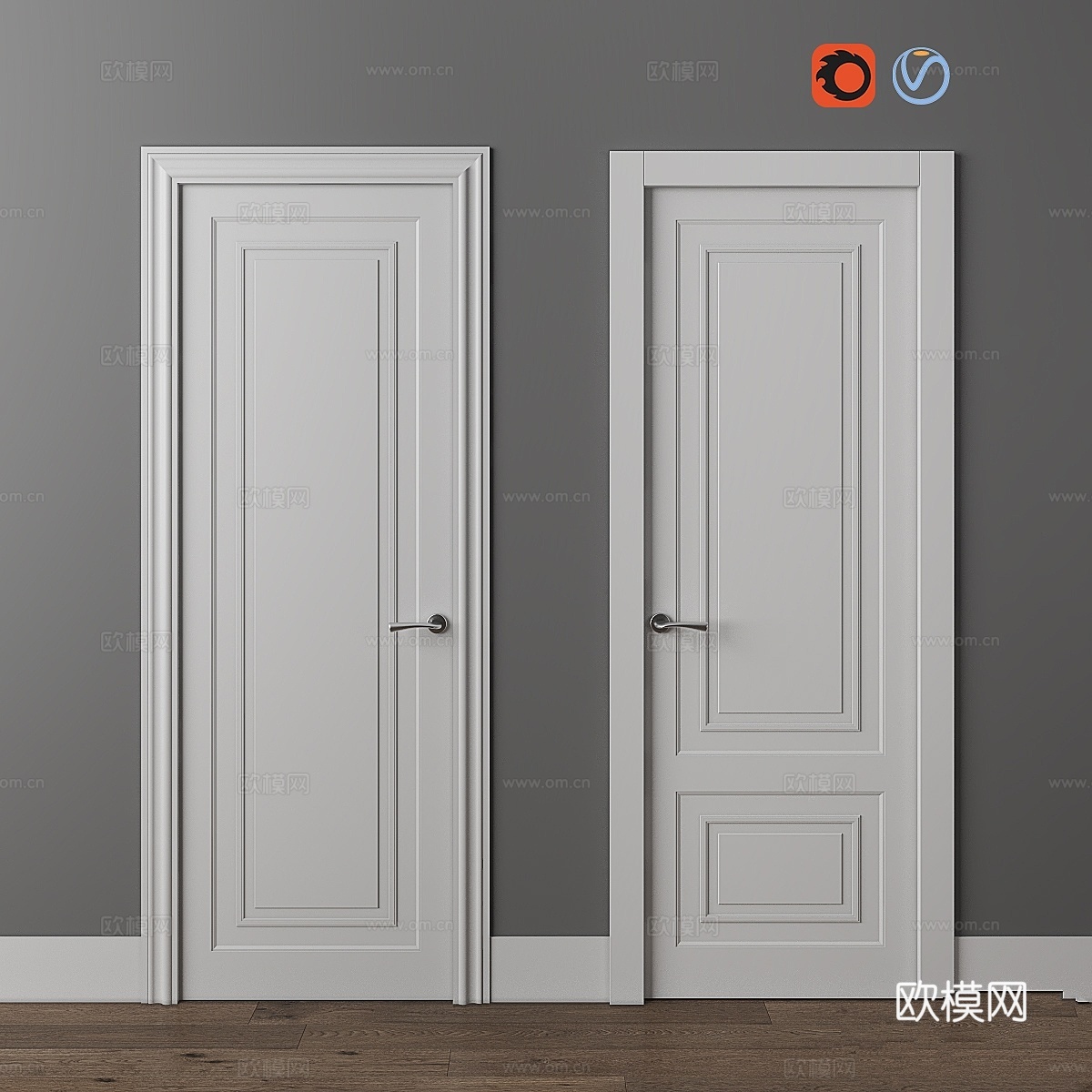 Union Grand系列gr02 gr03门3d模型下载