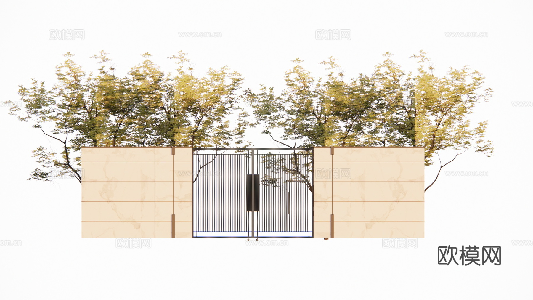 草坪灯 庭院门 水池 屋顶花园 门 室内景观 庭院 造景 景su模型