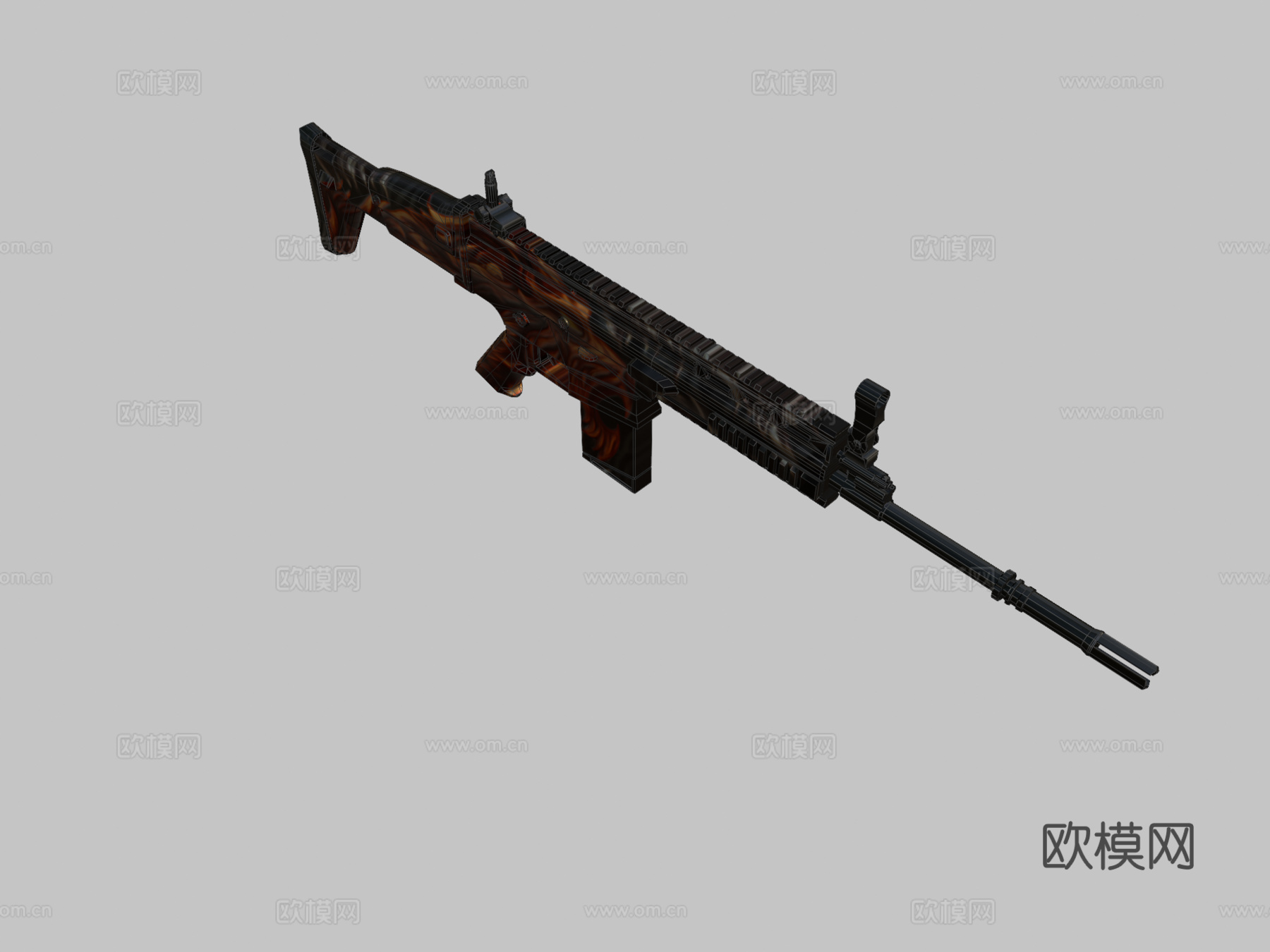 SCAR释放的野兽3d模型下载（渲染图2）