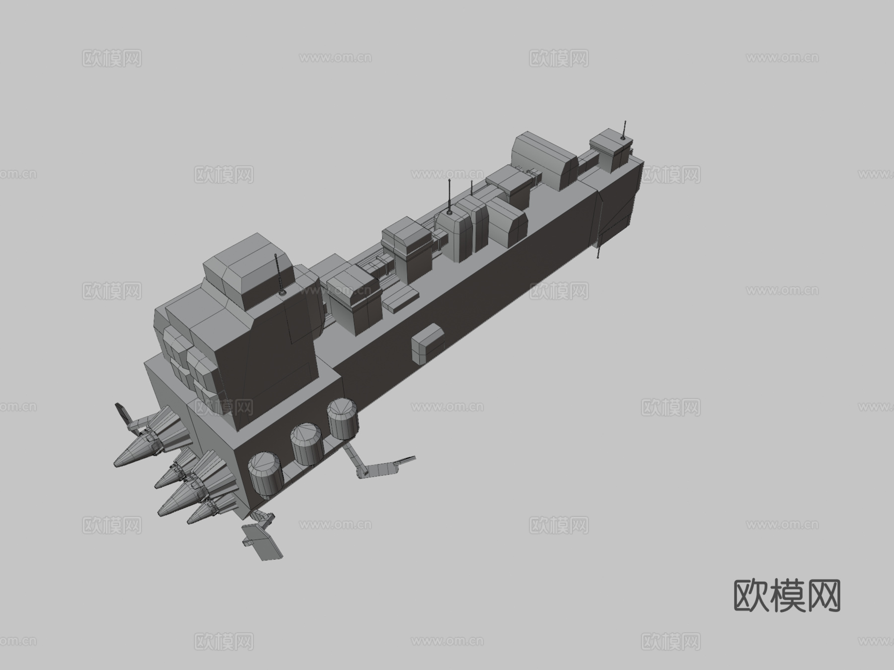 银河飞船3d模型下载（渲染图3）