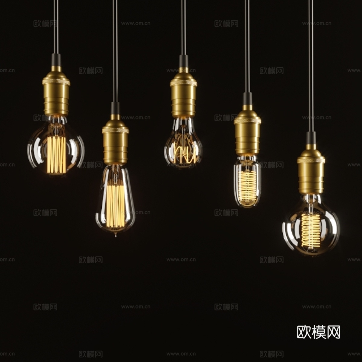 爱迪生灯具3d模型下载