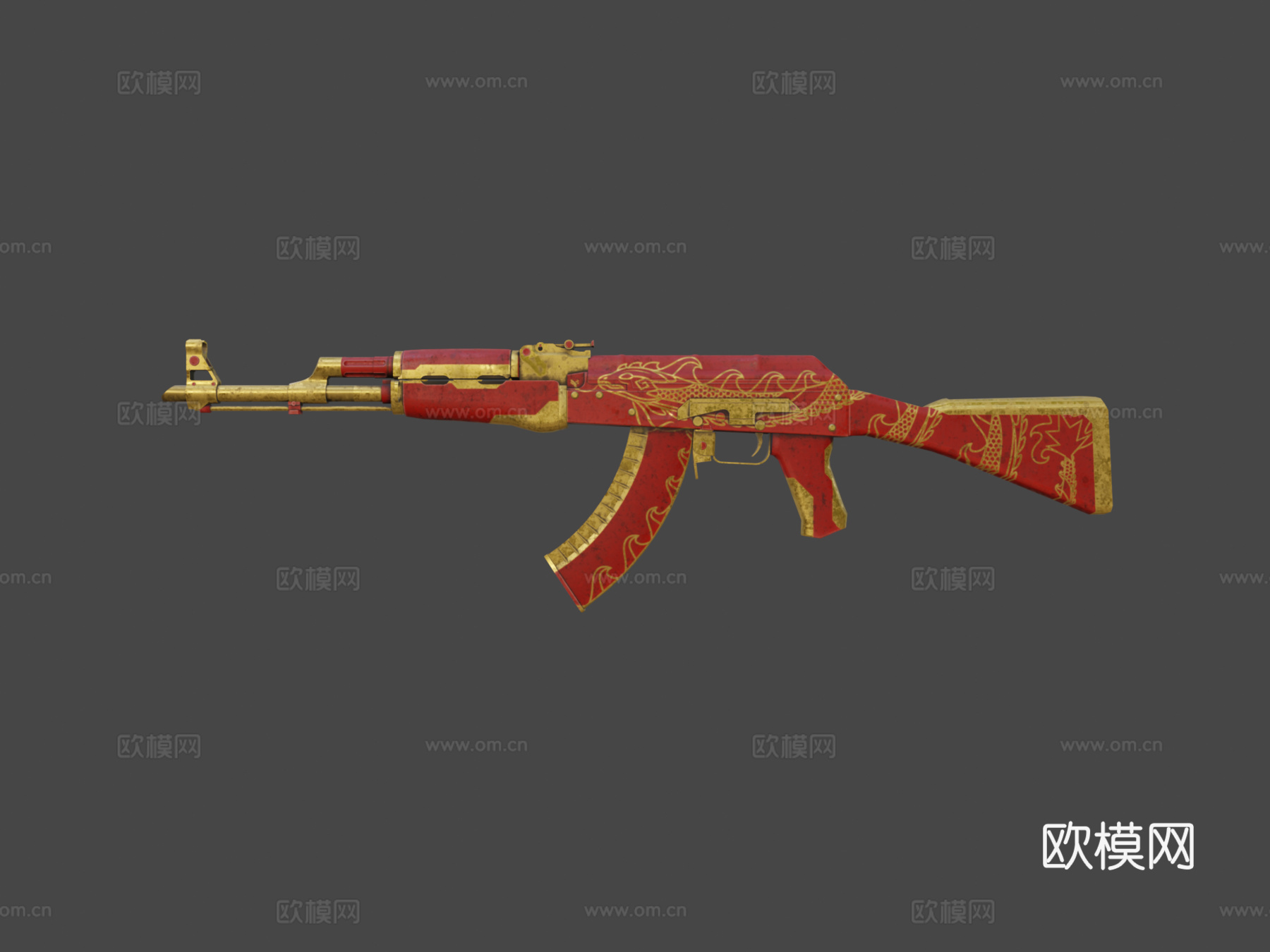 AK47鬼龙3d模型下载（渲染图7）