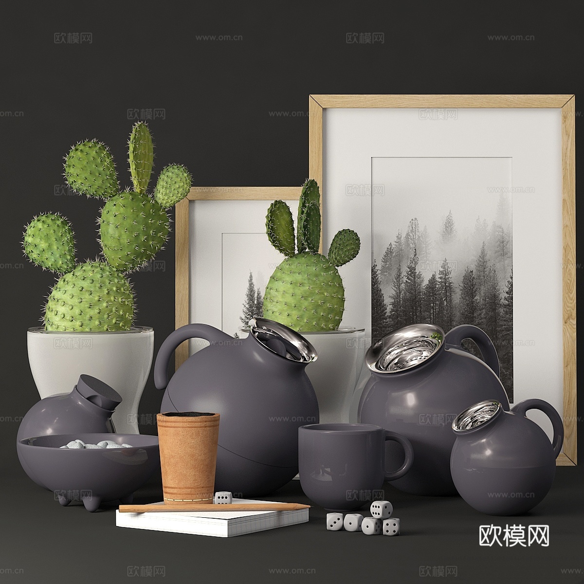 装饰套装2号3d模型下载