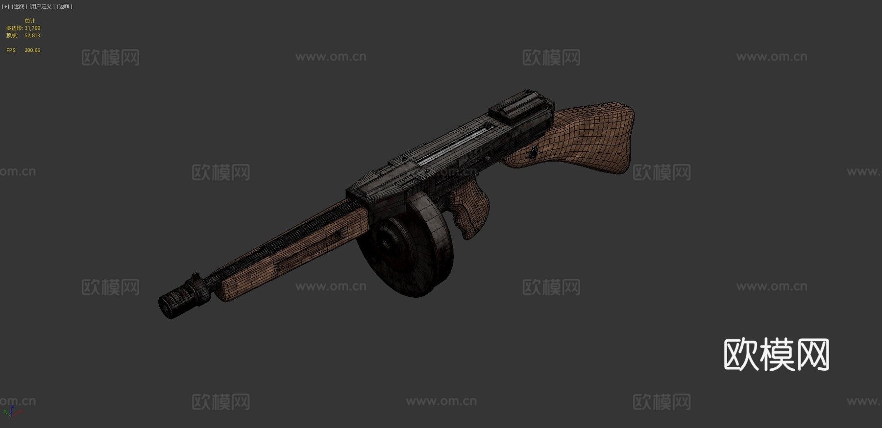 汤普森M1A13d模型下载（渲染图4）