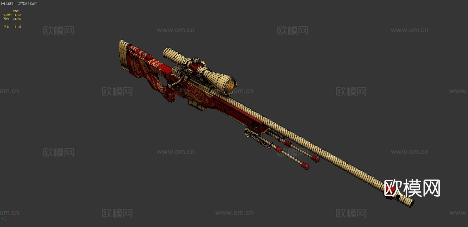 AWP鬼彻3d模型下载（渲染图4）