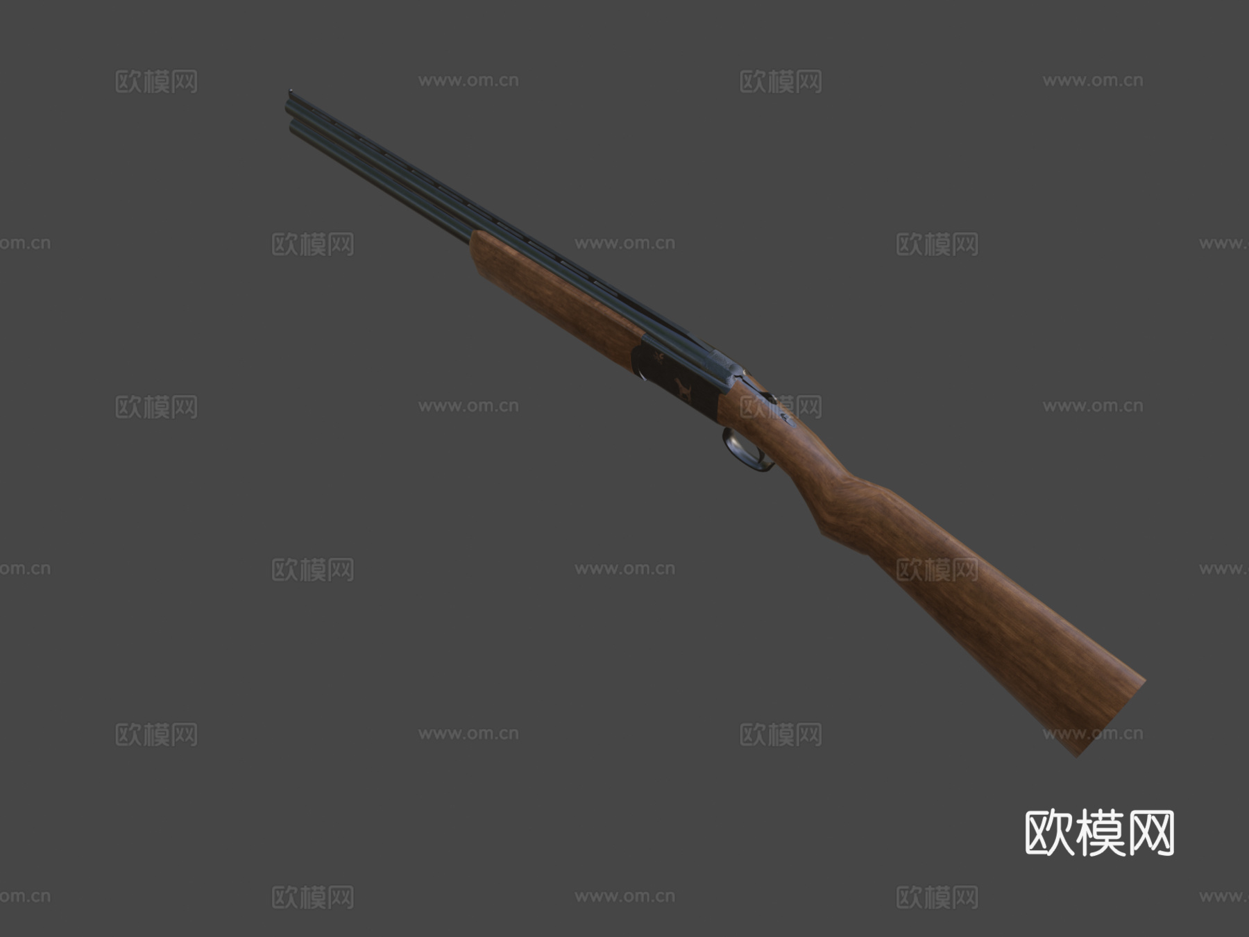 叠排式猎枪3d模型3d模型下载（渲染图5）