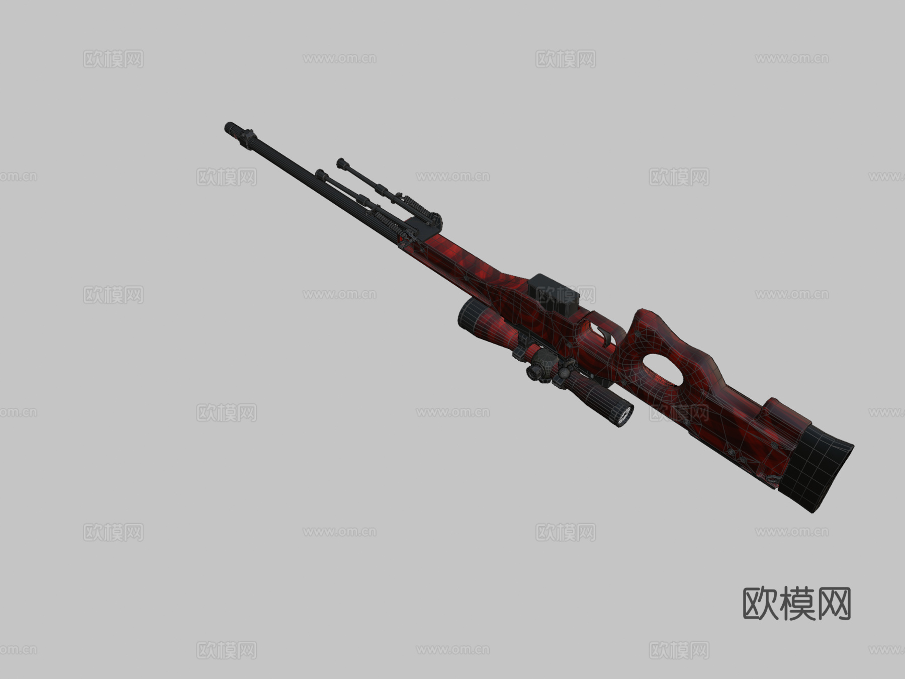 AWP血猎犬3d模型下载（渲染图2）