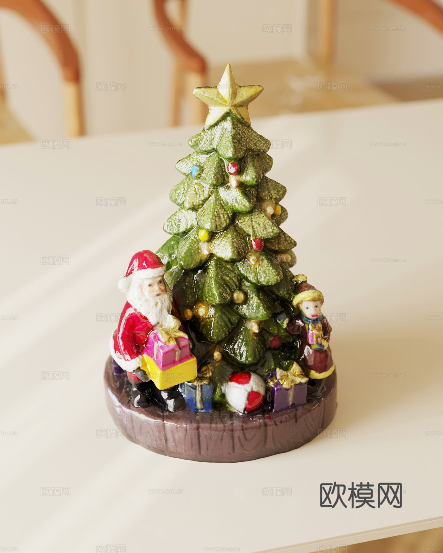 现代摆件 儿童摆件 圣诞树su模型