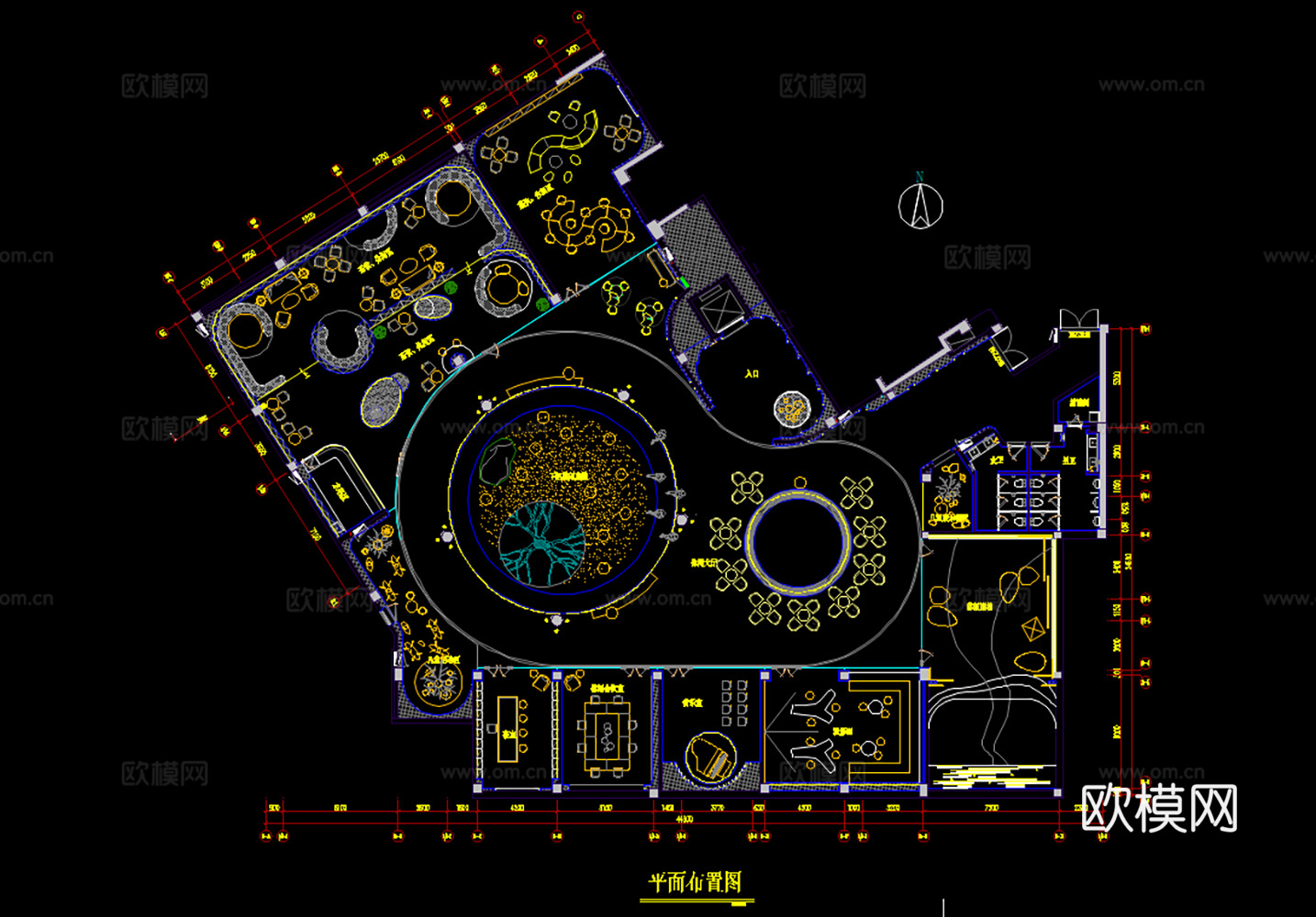 20套培训机构CAD平面图纸2026最新整理cad施工图