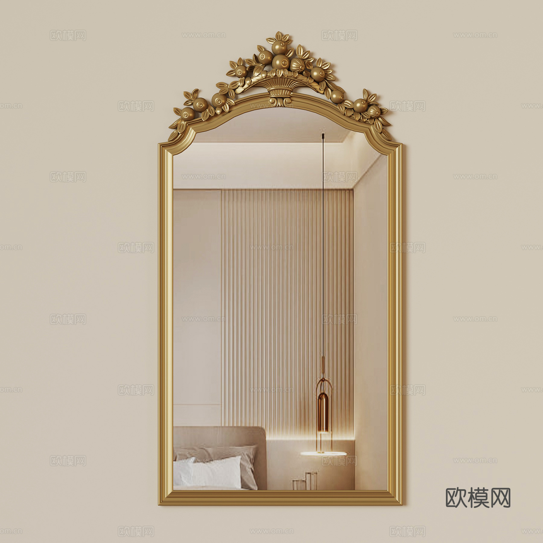 法式复古镜子su模型